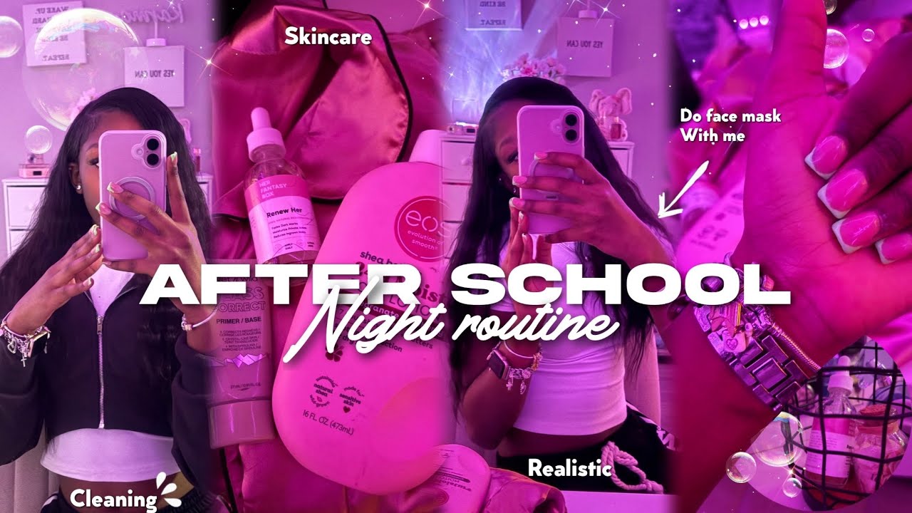 AFTER SCHOOL *Night Routine* 💕🫧! Facemask, playlist, skincare, etc