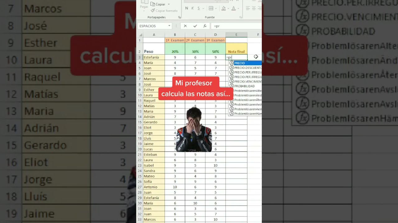 Calcular NOTAS como un EXPERTO en Excel