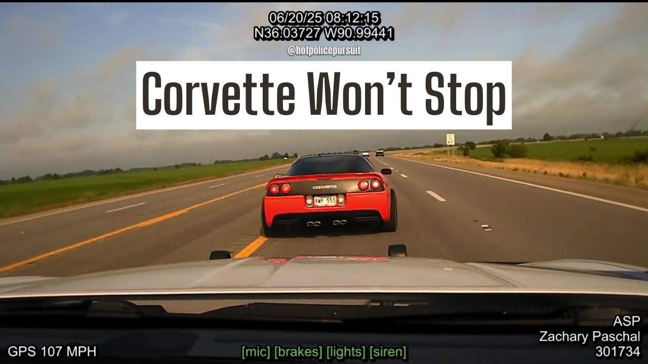 Corvette Driver Refuses to Stop on Highway 63 | Trooper Paschal Reacts Fast