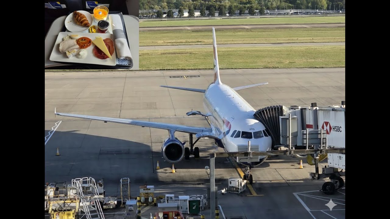 CLUB EUROPE BRITISH AIRWAYS FROM LONDON HEATHROW TO INVERNESS IN SCOTLAND ONBOARD AN A320 REG G-EUUN