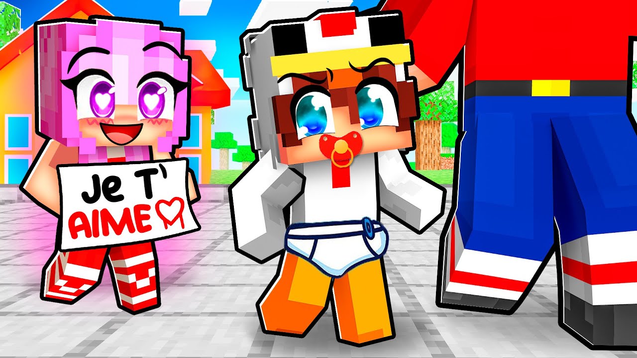 Bébé Emma CRUSH sur Bébé Shado sur Minecraft !