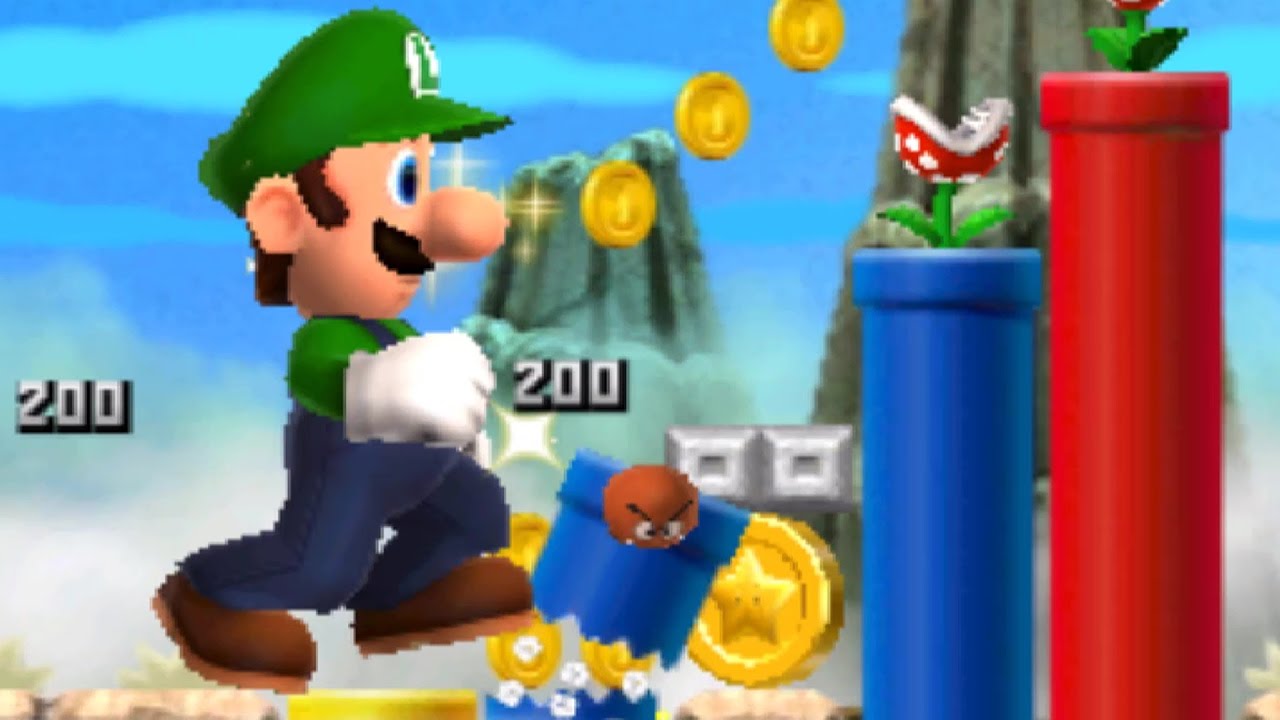 New Super Mario Bros. 2 - 100% Walkthrough - World 5 (2 Players)