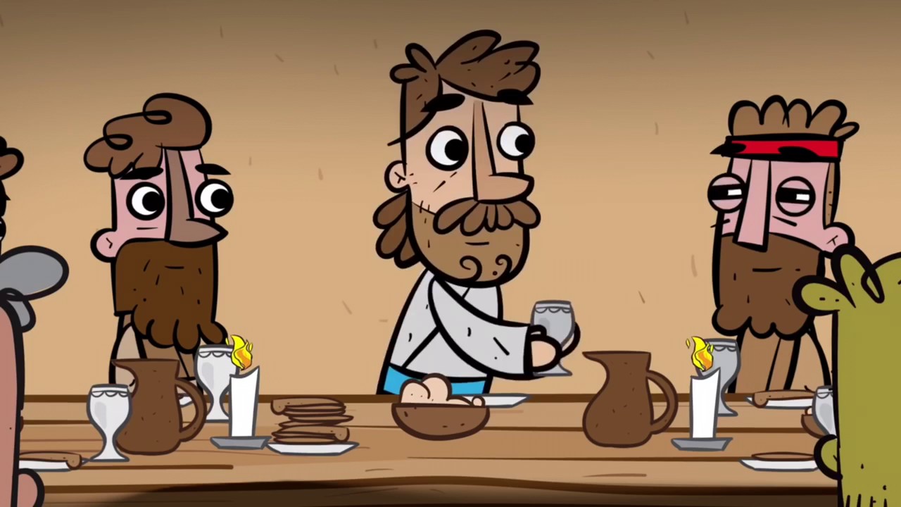 Entrada triunfal, última cena, crucifixión y resurrección de Jesús para niños.