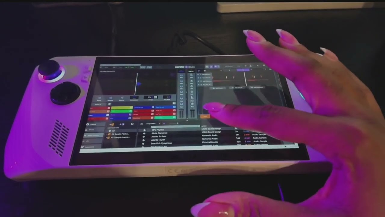 Serato Sample and ROG Ally.