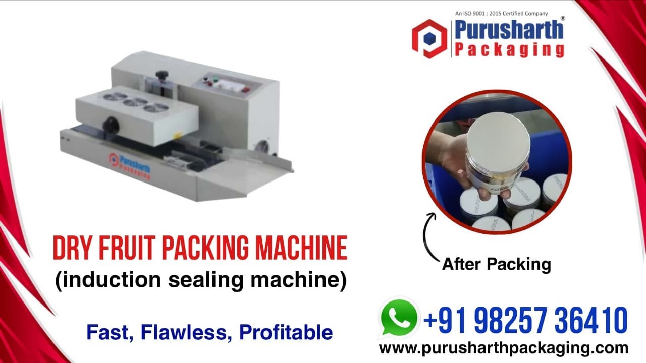 Dry Fruit Packing Machine ll Induction Jar Sealing Machine for Dry Fruits