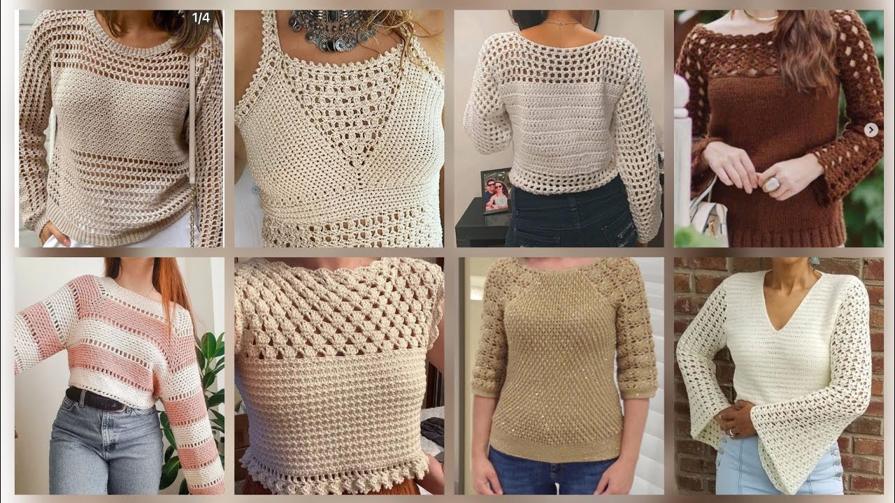 Most beautiful stylish crochet tops blouse design #2025