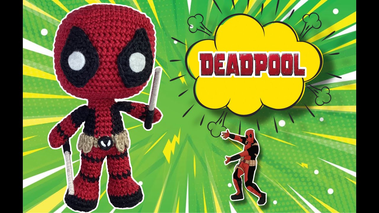 TUTORIAL DEADPOOL AMIGURUMI 3/3 🇪🇸🇺🇸 #deadpoolacrochet #comotejeradeadpool #marvel