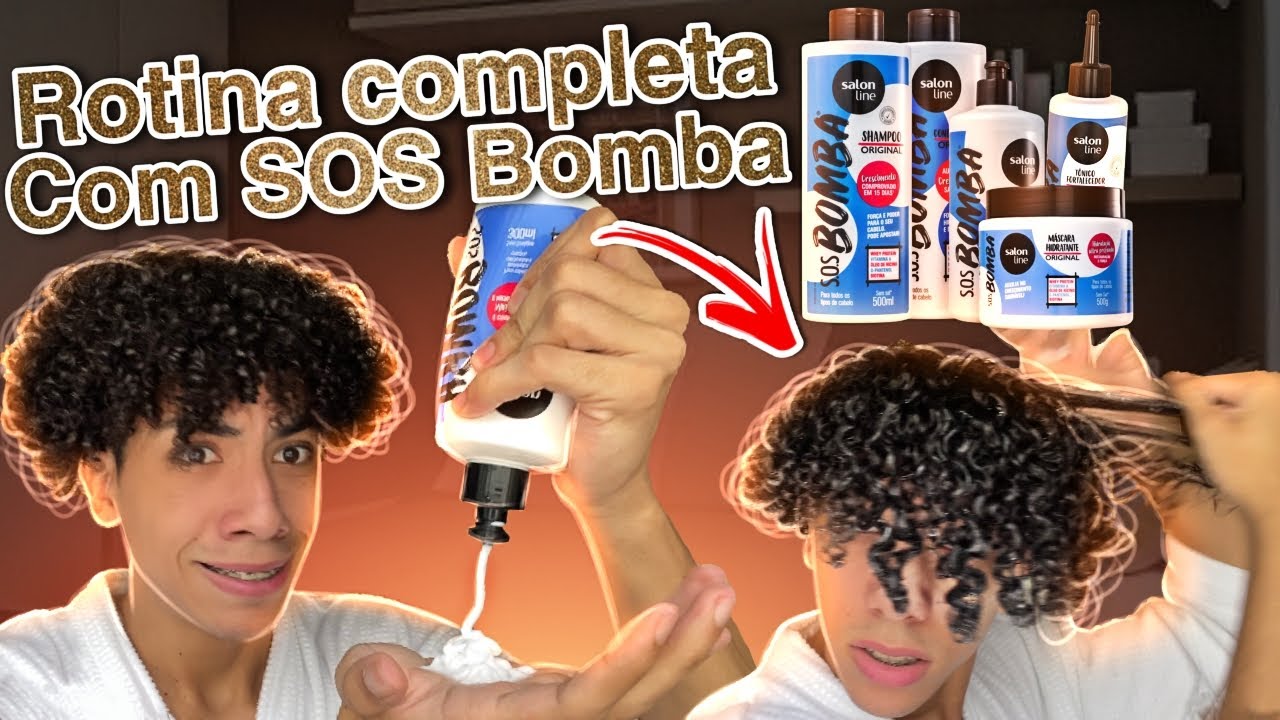 ROTINA COMPLETA DE CUIDADOS COM CABELO USANDO APENAS S.O.S BOMBA DA SALON LINE