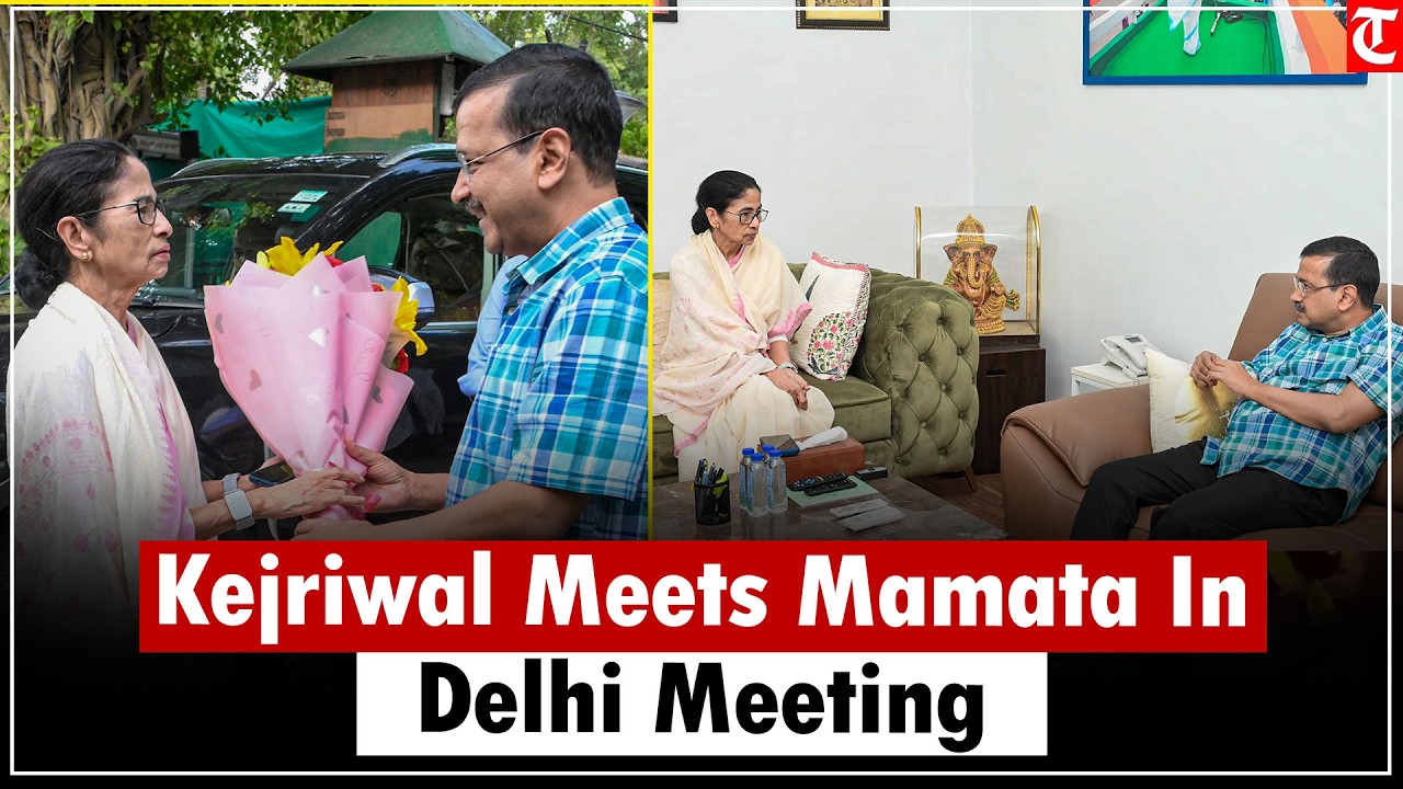 Arvind Kejriwal meets Mamata Banerjee at Abhishek Banerjee residence in Delhi: key political meet