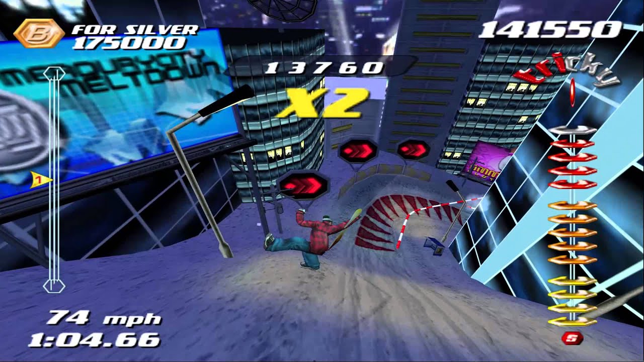 SSX Tricky Merqury City (HD 60FPS) (Walktrough) (Gold) (Showoff)