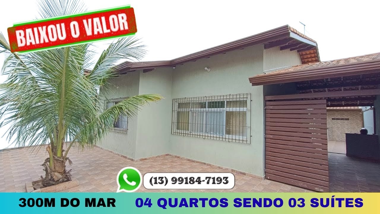 Proprietário BAIXOU O VALOR, apenas 50m do mar, pertinho do Centro Histórico de Itanhaém