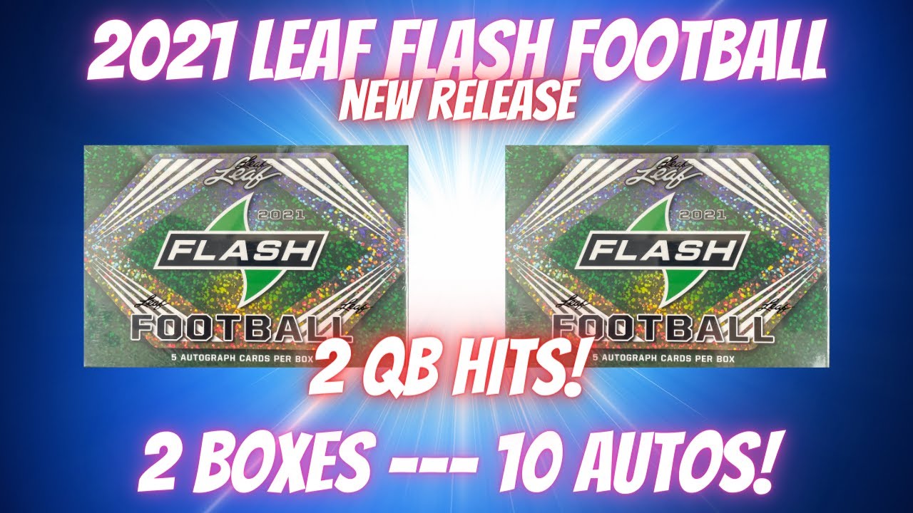 2021 Leaf Flash Football Hobby Box opening (X2). 10 AUTOS | 2 QB's! New Release!