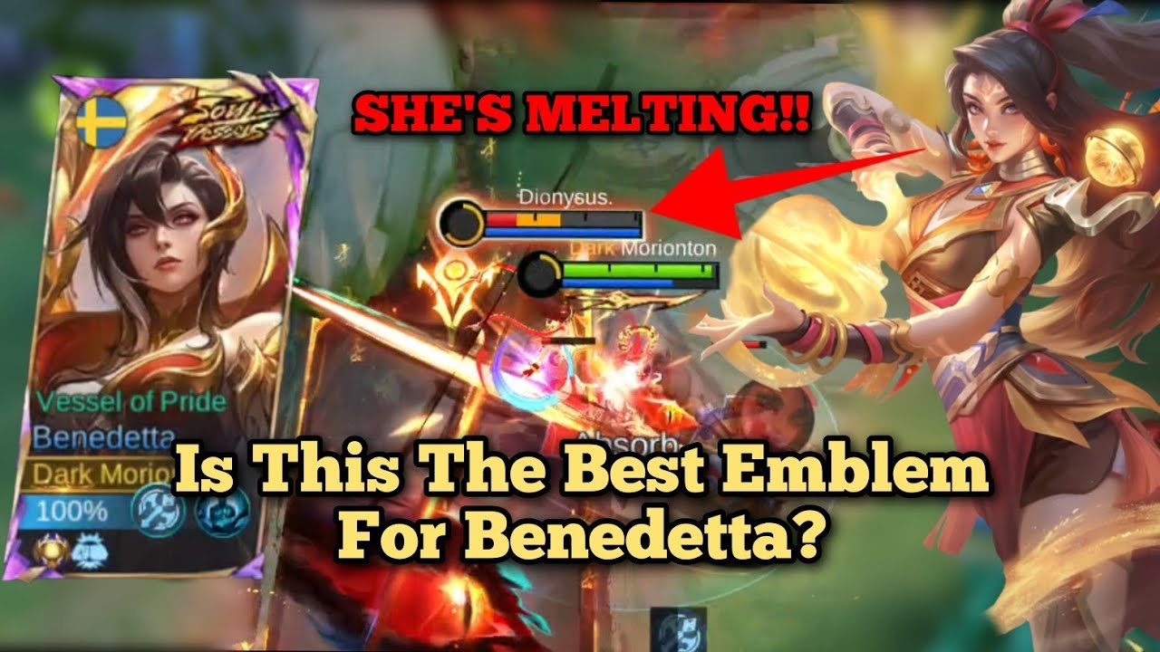 She Fit In This Sustain/Tanky Meta⁉️ Benedetta Vs Esmeralda‼️ Emblem | Build | #benedetta #mlbb 