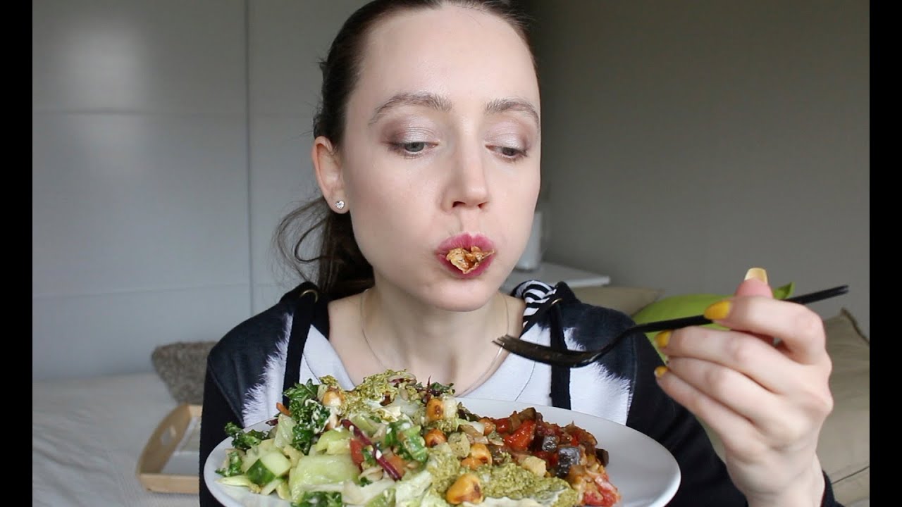 ASMR Eating Sounds | Vegetable Gratin & Pasta Salad