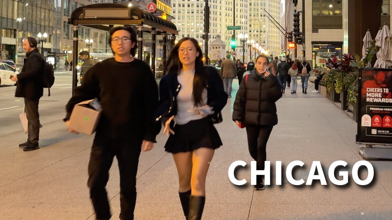Strolling in Chicago on Friday Walk | November 1, 2024 | 4k Video, City Sounds