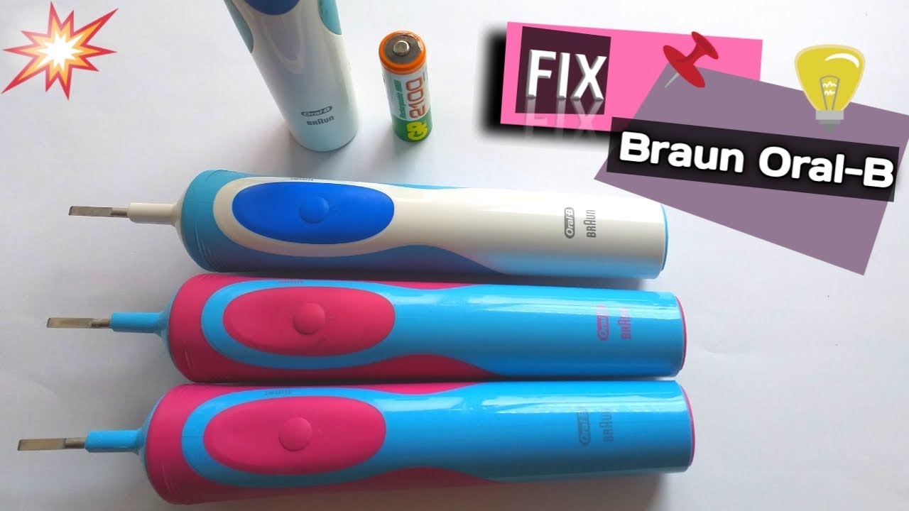 Braun Oral-B Vitality toothbrush battery replate - cách thay pin máy đánh răng Braun Oral-B
