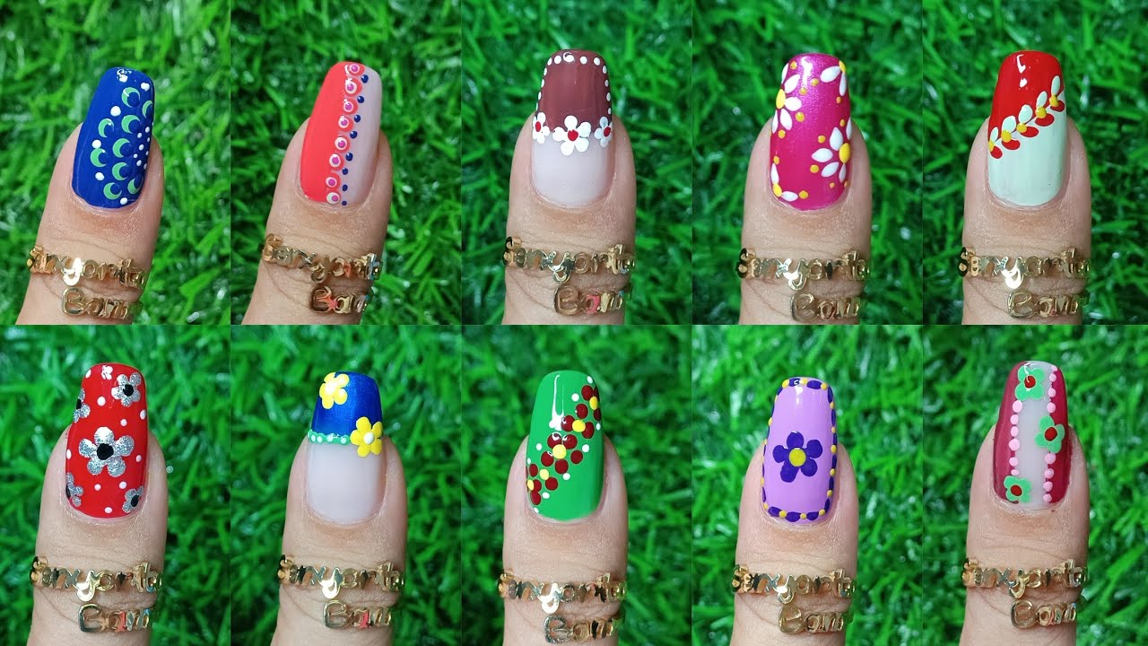 Best easy nail art compilations for beginners || Top 16 Easy nail art designs with household items