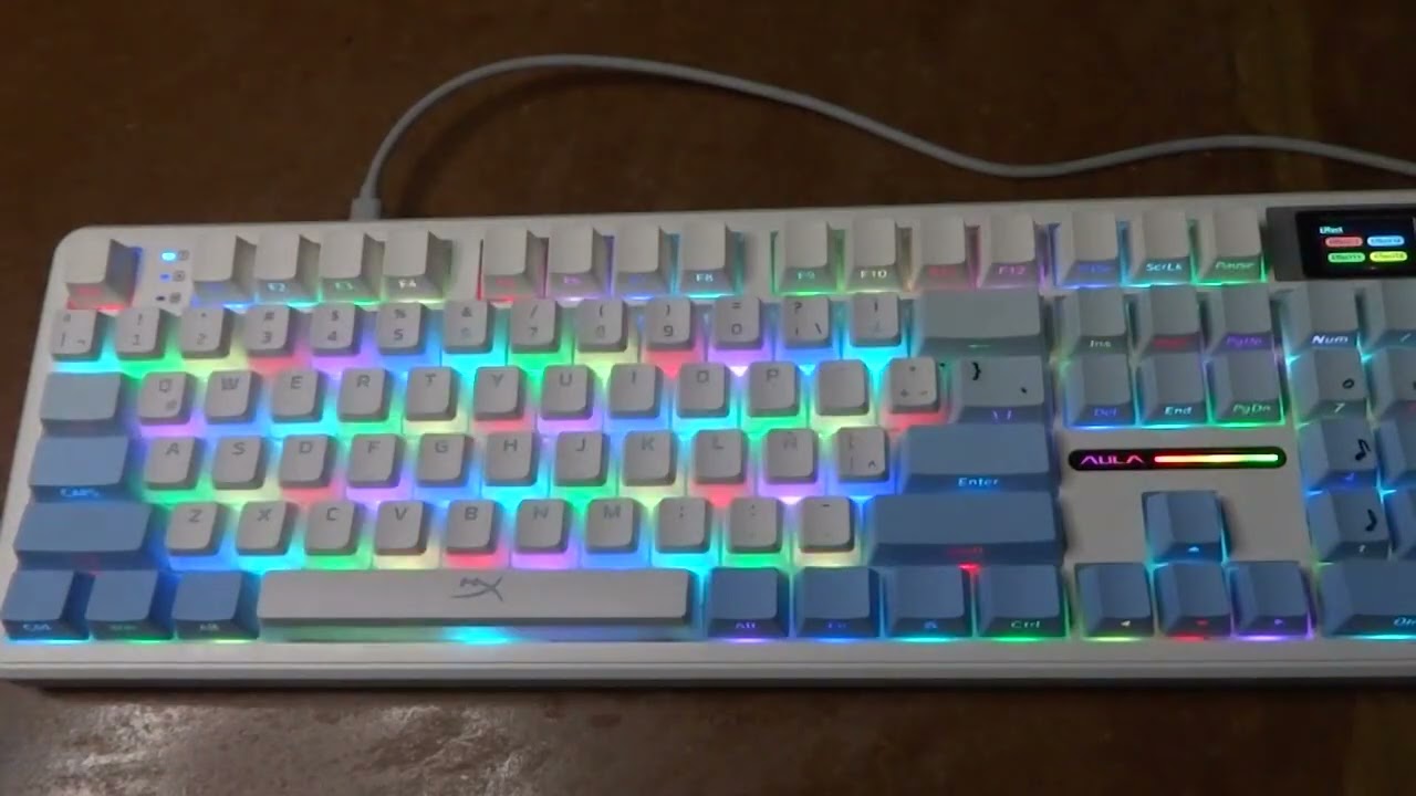 Revisión, conexión y configuración del teclado Aula F108 Pro desembalaje, software, cambio de teclas