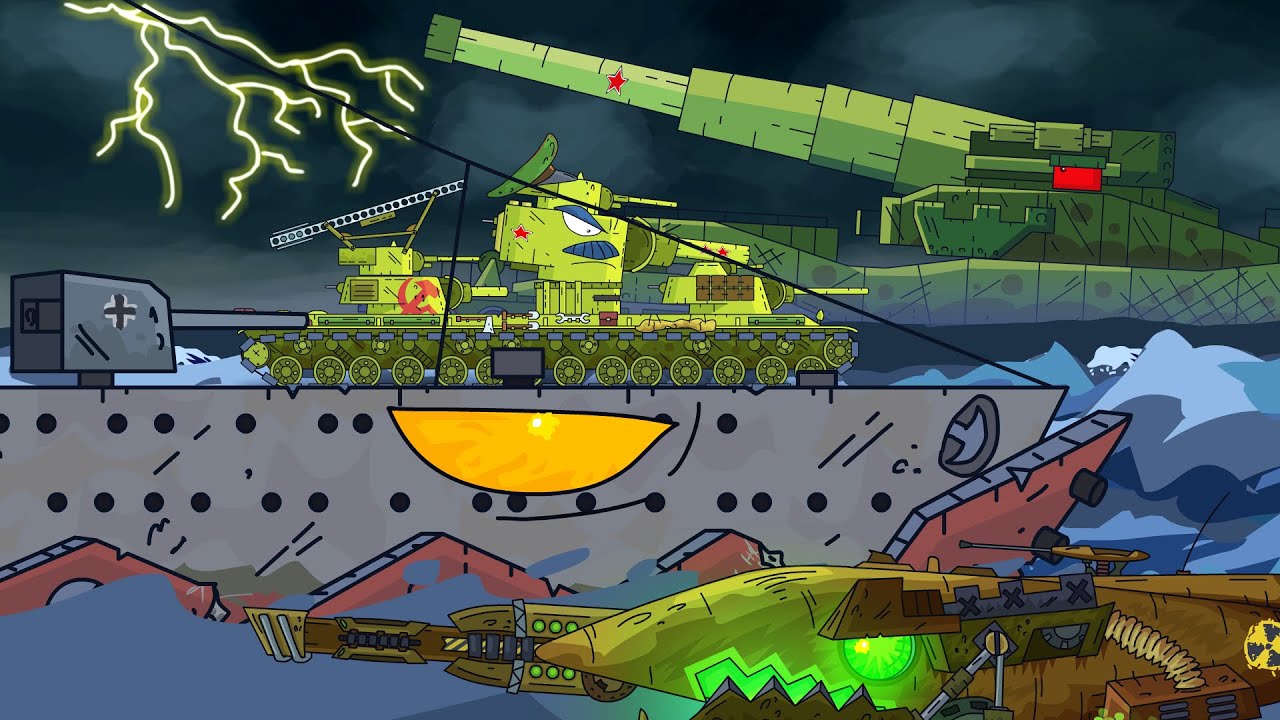 THE NUCLEAR MONSTER CHRYSLER. THE FINAL OF THE SOVIET DORA'S EDUCATION - Cartoons about tanks