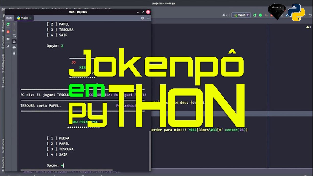 Criando Jokenpô em python | #python #jokenpo #programação
