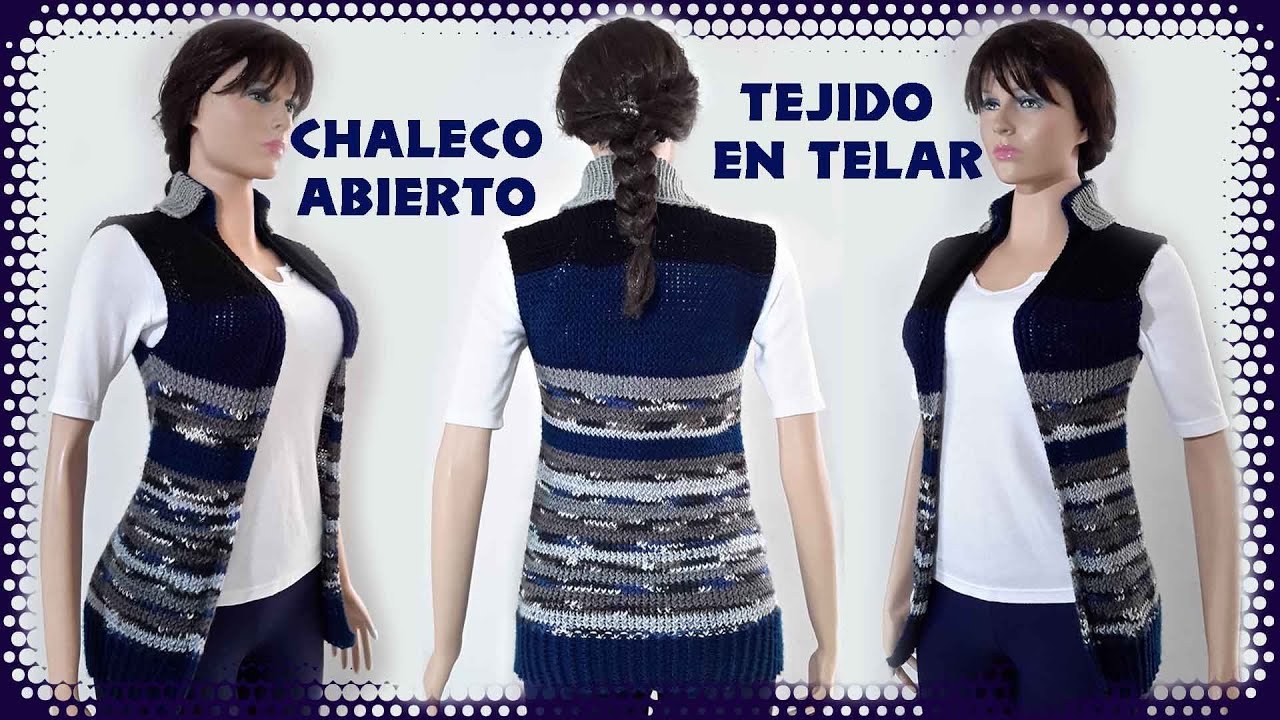 CHALECO ABIERTO TEJIDO /KNITTED OPEN VEST/GILET OUVERT EN MAILLE