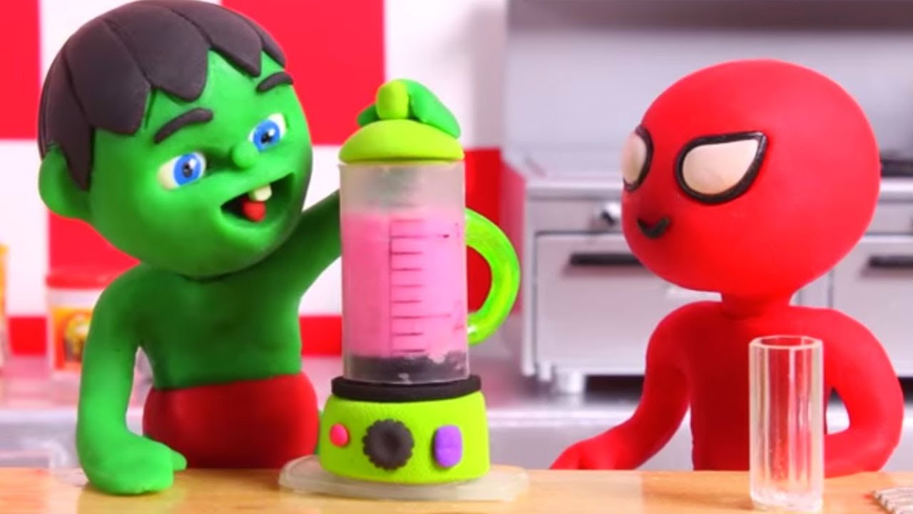 KIDS MAKING HEALTHY SMOOTHIES ❤ PLAY DOH CARTOONS FOR KIDS