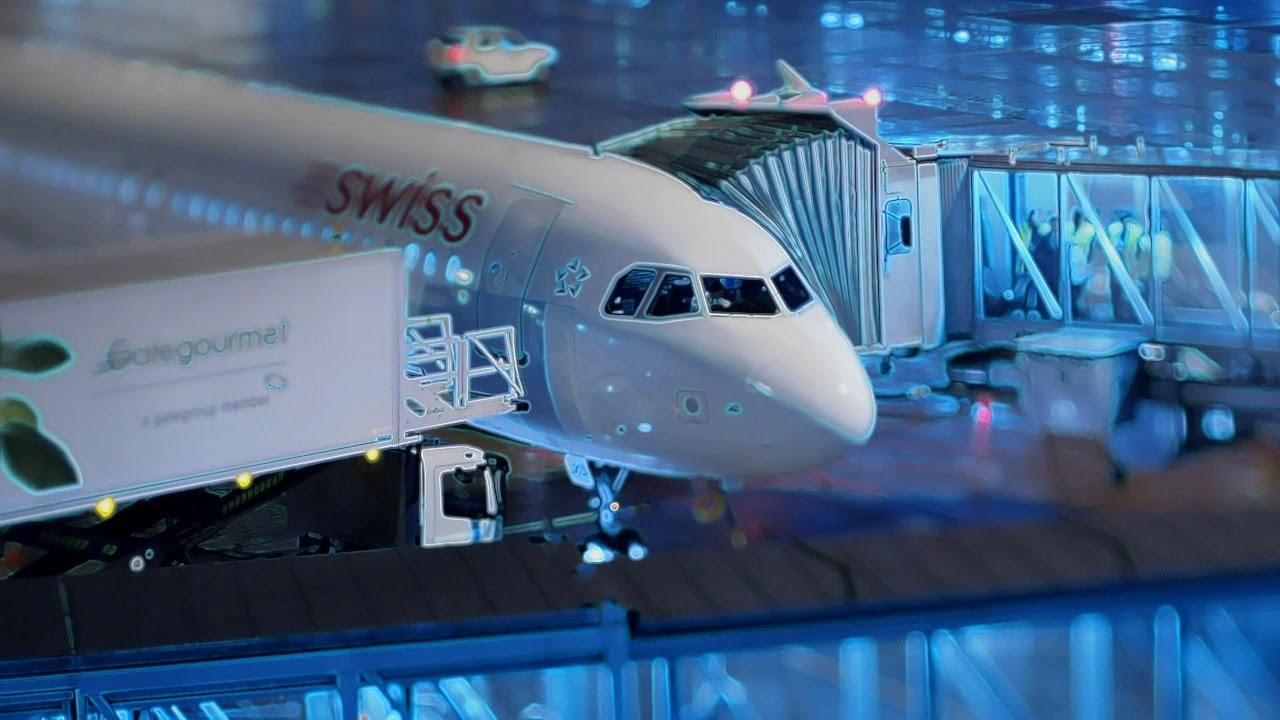 airplane-timelapse-blue hour nr.5