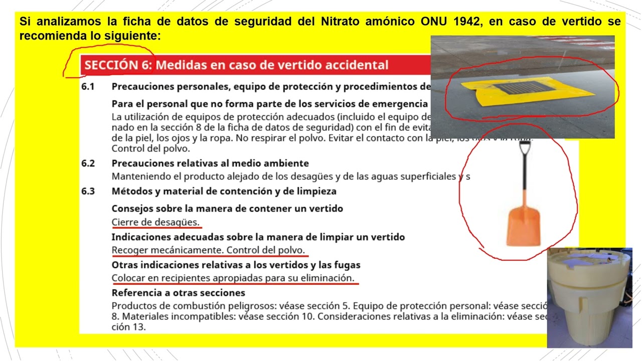 ANÁLISIS DE UN VUELCO DE CAMIÓN CON NITRATO DE AMONIO