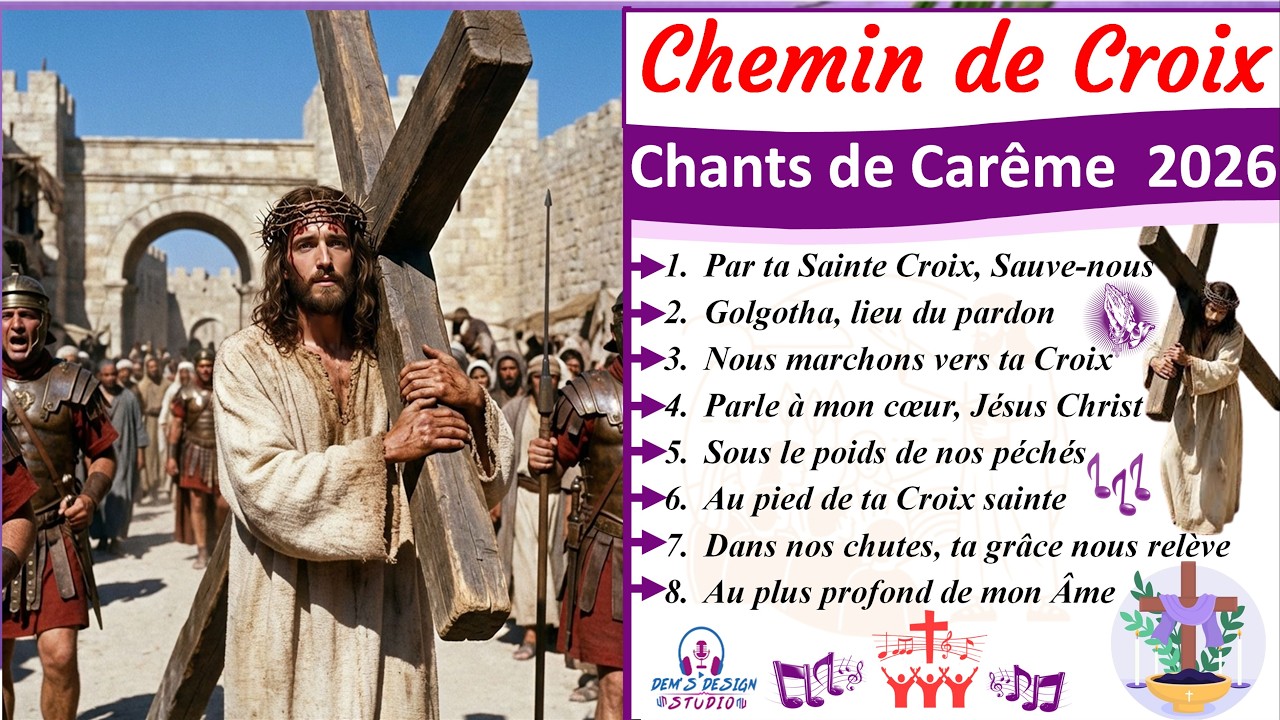 🎵✝️Chants de Carême 2026  | 🙏Chemin de Croix➕, Chemin de Pénitence🙏🎶  #carême2026,