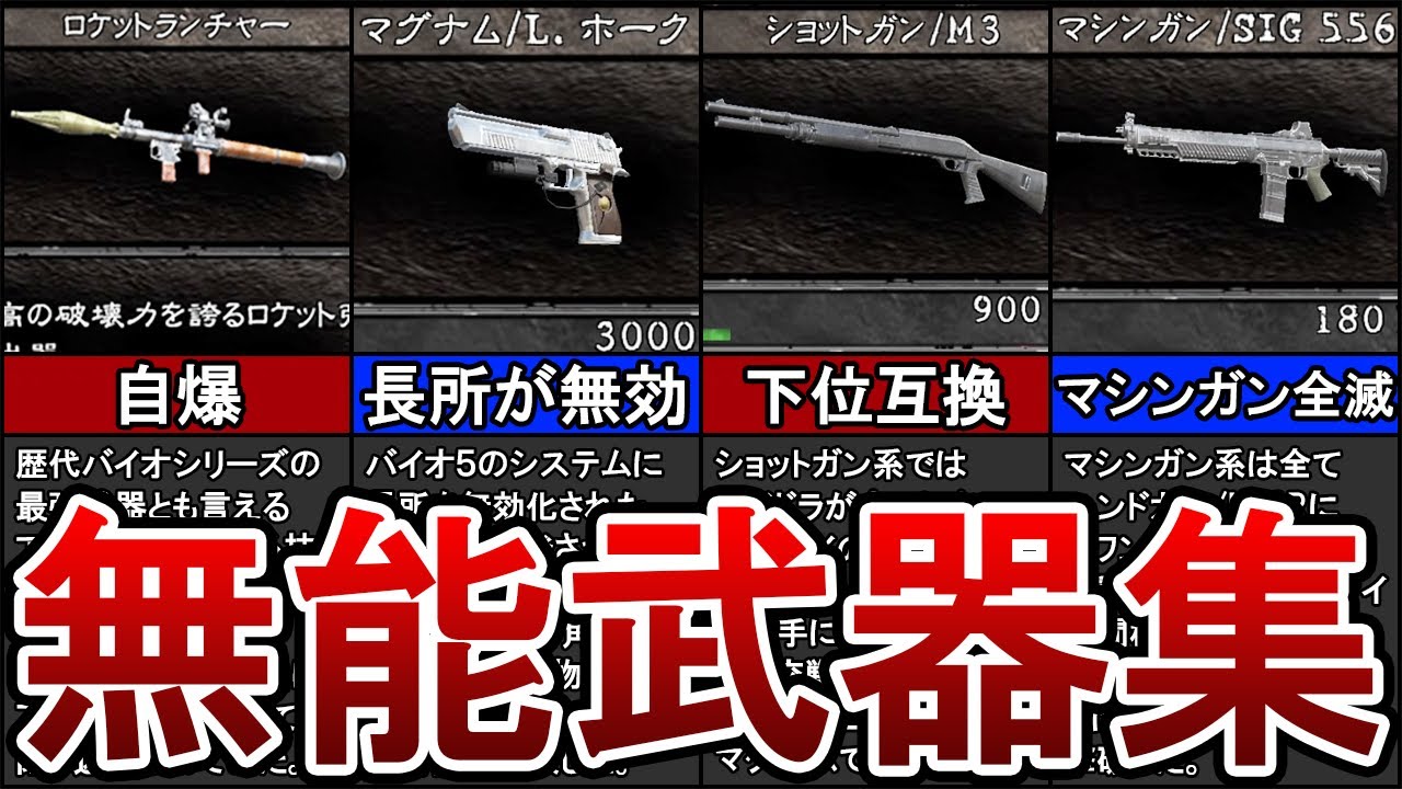 【ゆっくり解説】バイオ５のマジで使えない無能武器12選！