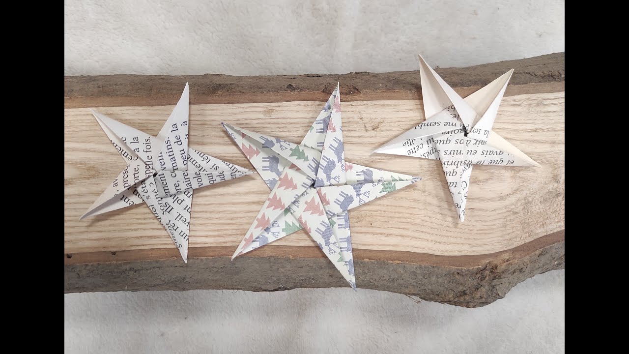 Origami - Étoile de Noël