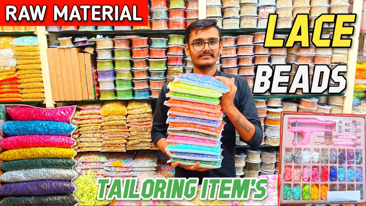 Latest Beads Wholesale Market in Mumbai | Glass Beads Wholesale Market Mumbai | Tailoring Material