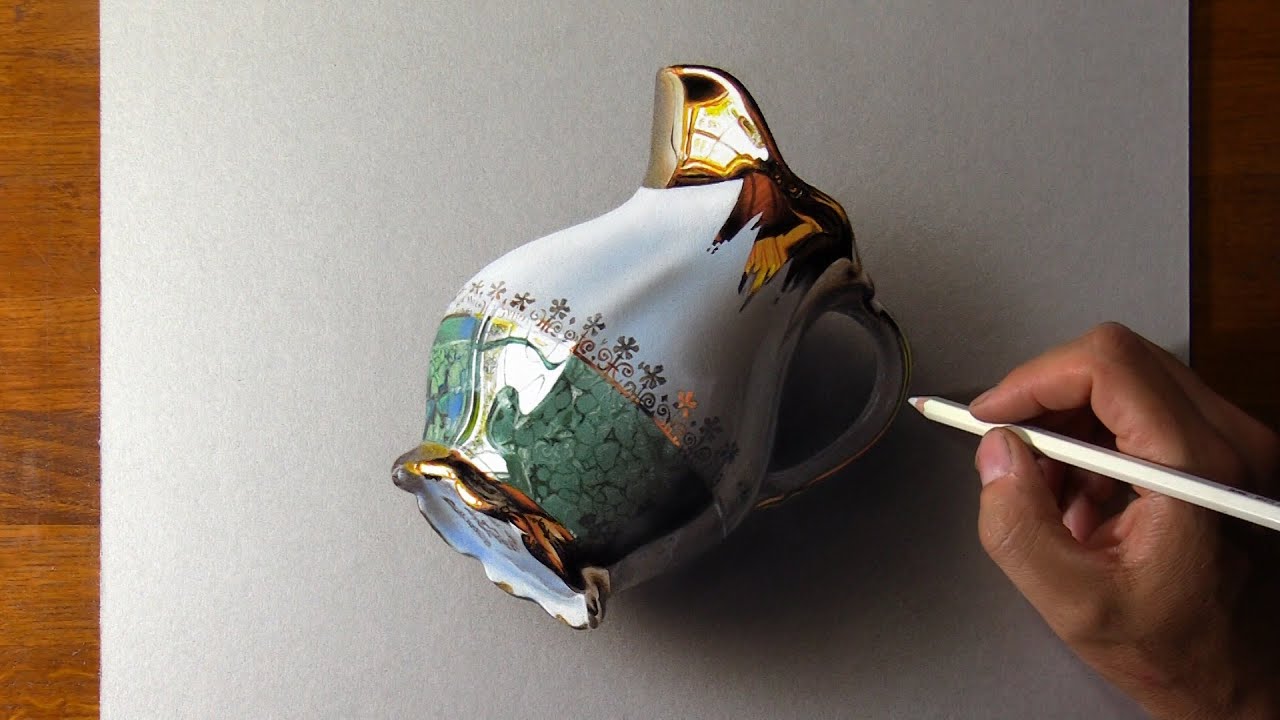 How to draw a milk jug - Time Lapse (Long Version)