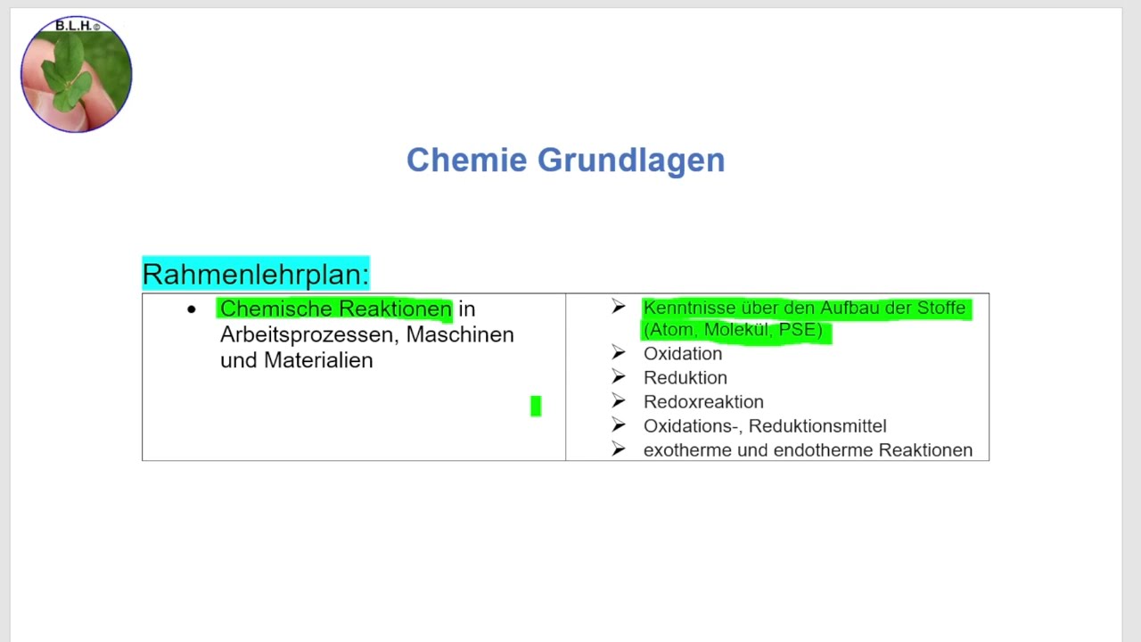 Industriemeister Metall Grundlagen Chemie Teil 1 von 5