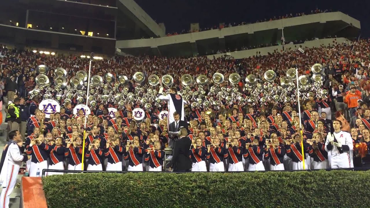 Auburn Tigers Marching Band Plays War Eagle