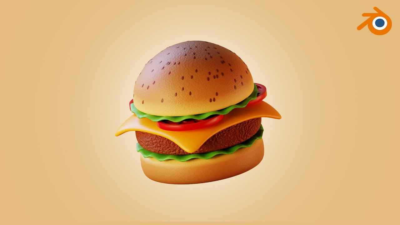 🍔Красивый бургер в Blender за 30 минут!