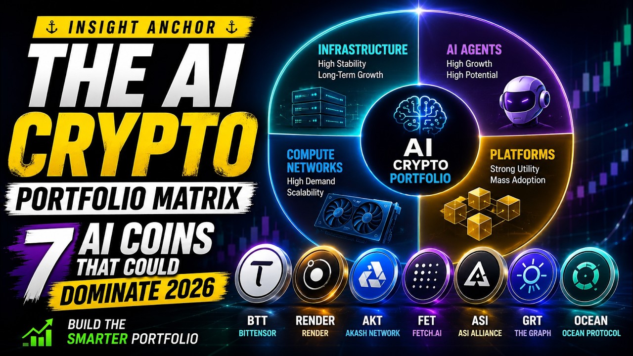 The AI Crypto Portfolio Matrix | 7 AI Coins That Could Dominate 2026 🚀