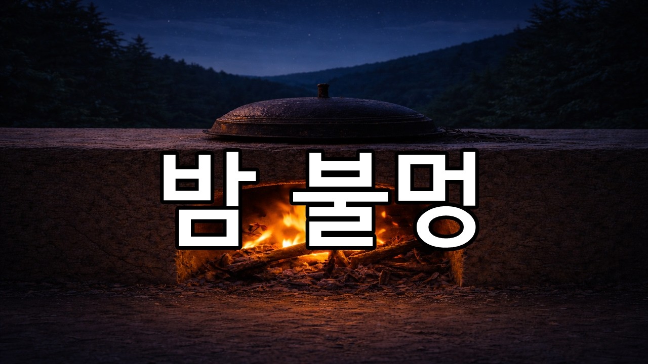 TV 화면용 (밤) 🔥 아궁이 모닥불 장작 소리 시골ASMR/Healing/Meditation/Relaxing/Rain/Fireplace/Bonfire/Sleep/8 Hours