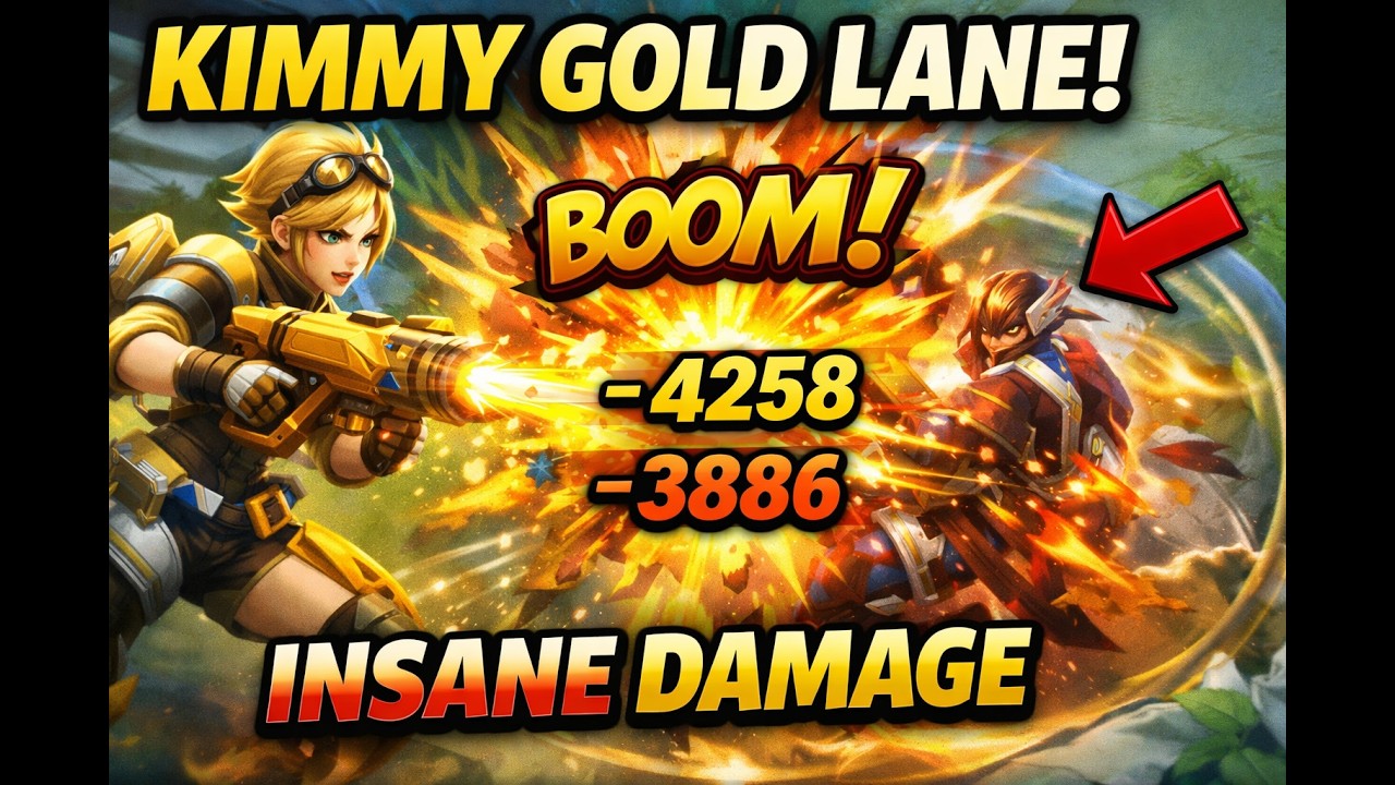 KIMMY GOLD LANE DOMINATES! Crazy Damage Build | Mobile Legends