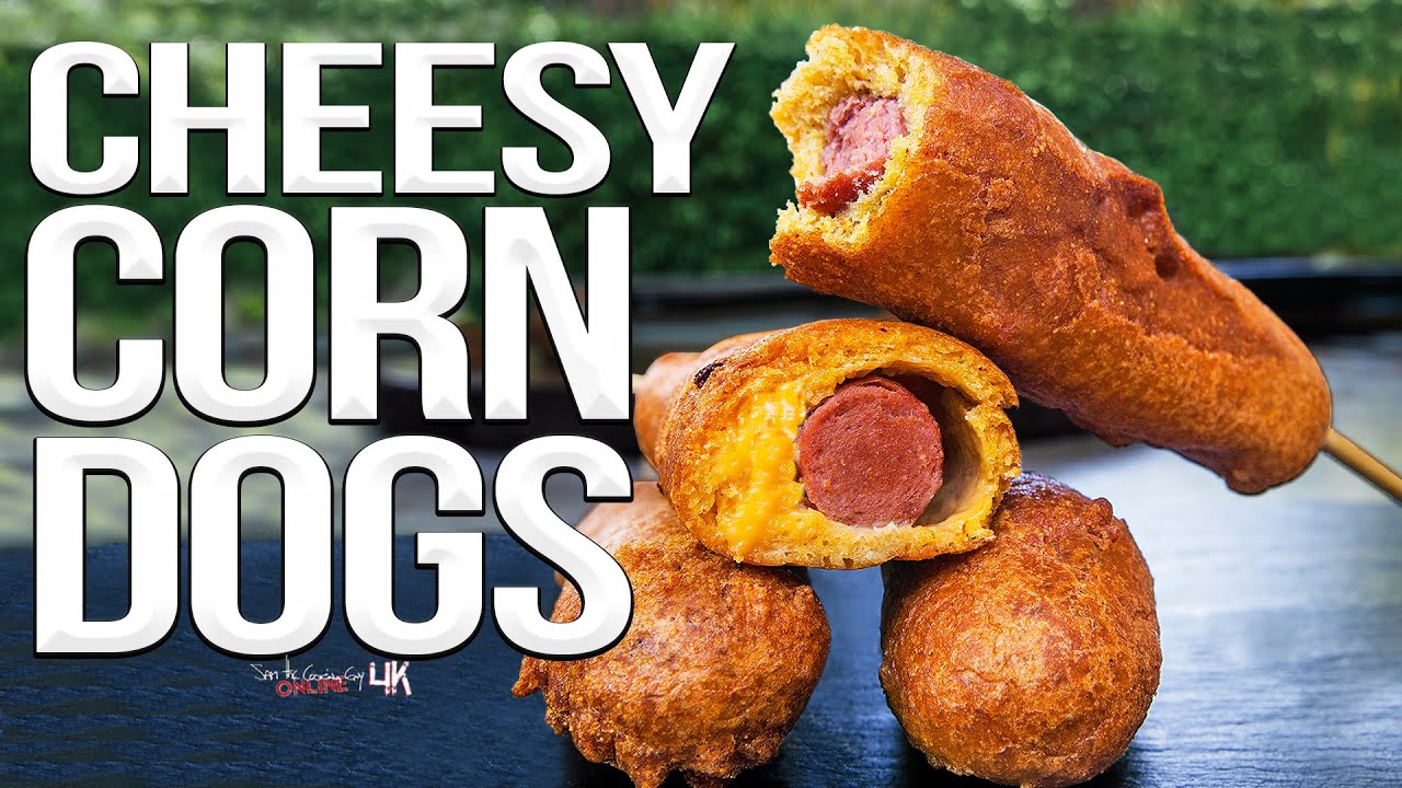 Easy Cheesy Homemade Corn Dog Recipe | SAM THE COOKING GUY 4K