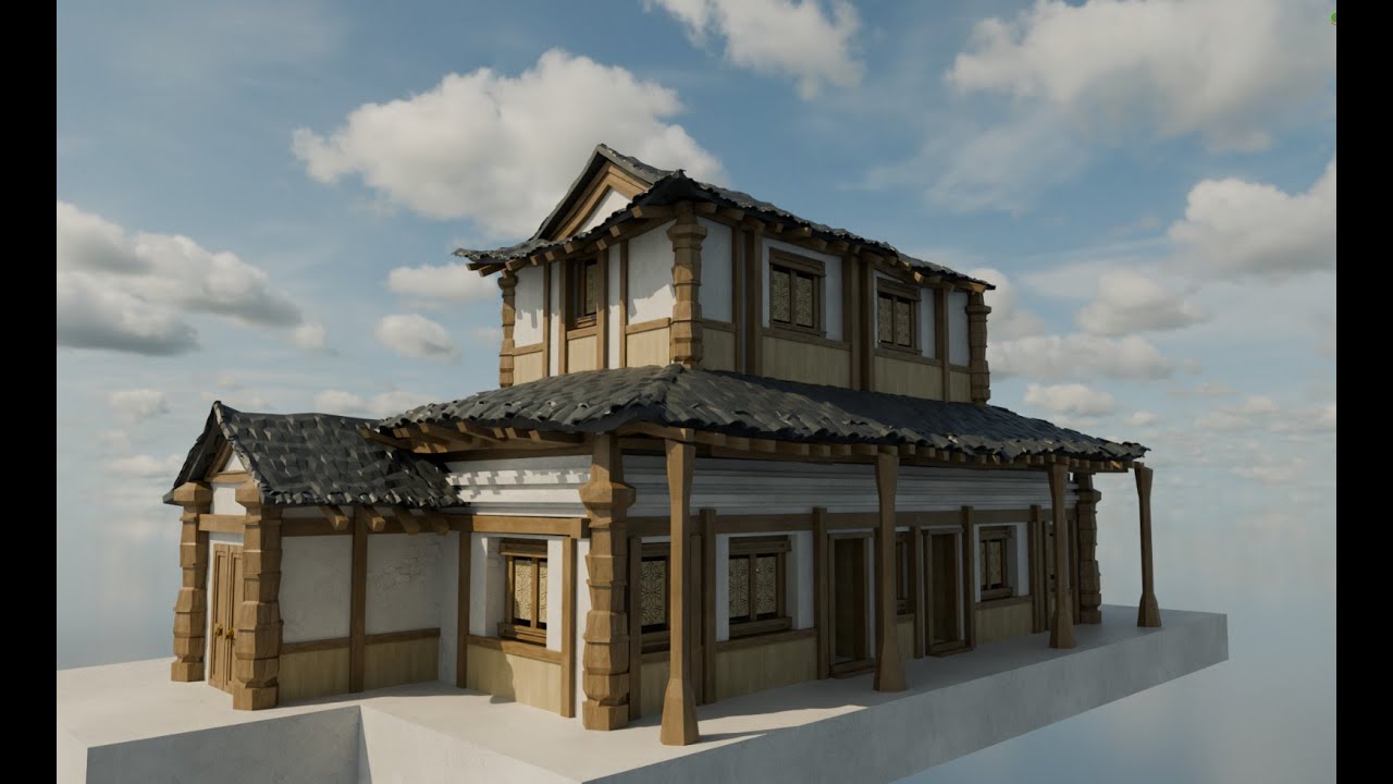 Blender Timelapse: Village Buildings | The Pact of Centradigon