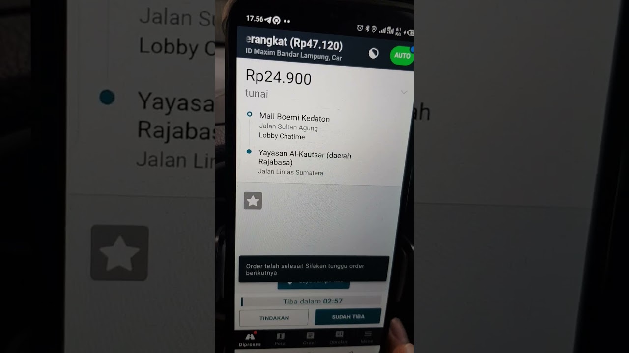 Maxim car bisa auto atau estafet juga orderannya