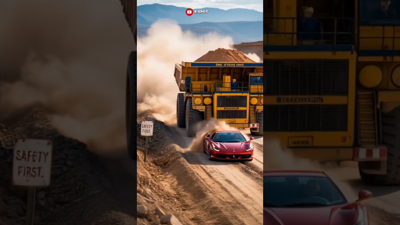 Supercar vs Giant Dump Truck… It Didn't End Well! 