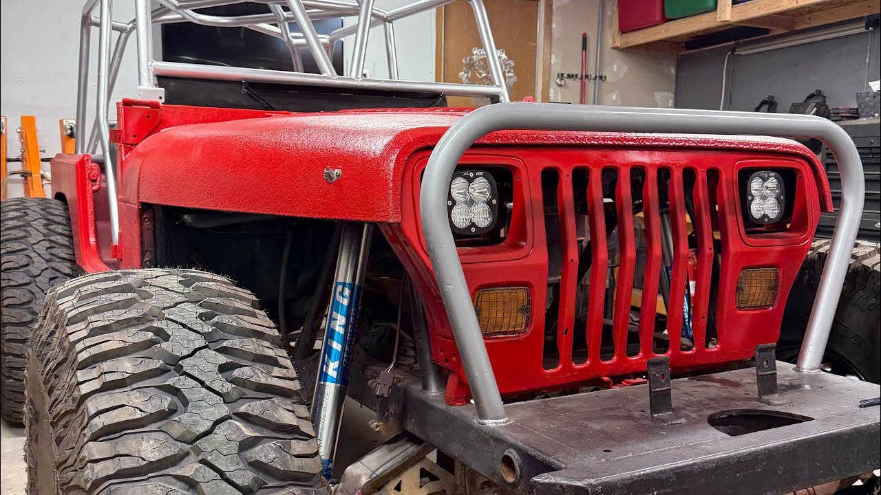 INSTALLING KING AIR SHOCKS ON THE 4 LINK WRANGLER!