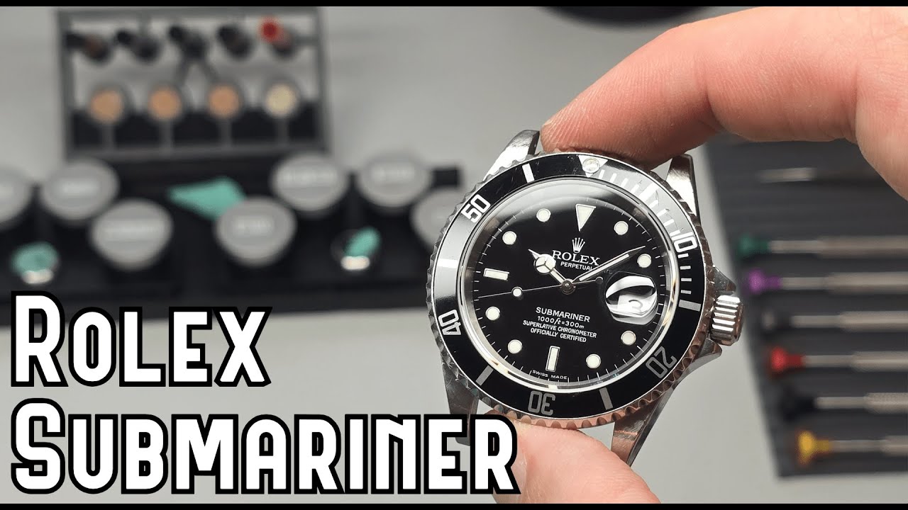 Full Service and Repair of a Rolex Submariner 16610 Cal 3135 Wristwatch