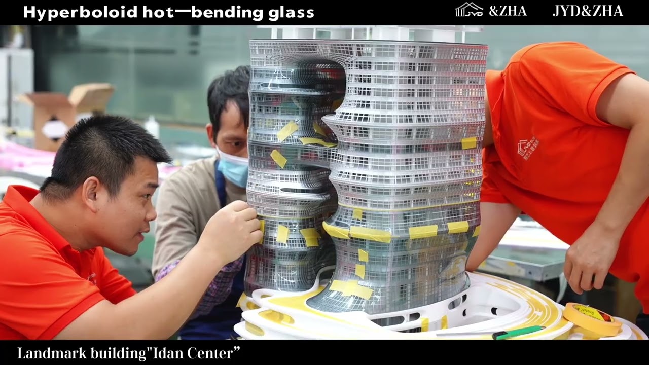 Display of the architectural model production process of the landmark building 
