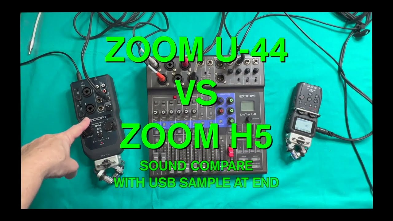 ZOOM U-44 compare with Zoom H5 - Sound with X/Y mic capsule
