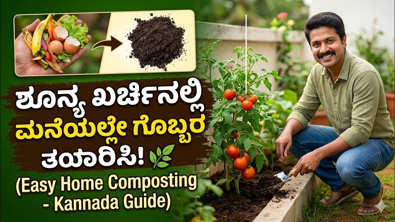 ಗಿಡಗಳಿಗೆ ಮನೆಯಲ್ಲೇ ಕಾಂಪೋಸ್ಟ್ ತಯಾರಿಸುವುದು ಈಗ ಎಸ್ಟು ಸುಲಭ ನೋಡಿ| Easy Home Composting Guide in Kannada| 