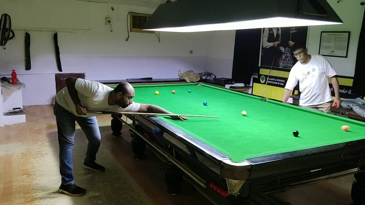 Krishna Barad Snooker Practice Clearance (break 70) with Goan coach Nicholas