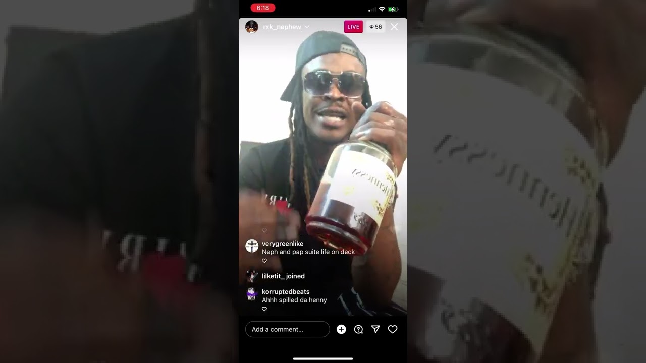 RXK Nephew - Spilled The Henny Freestyle (IG LIVE 4-22-22)